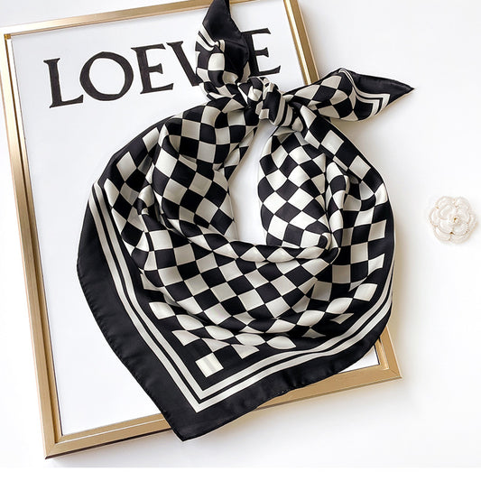 Women's Spot Silk Square Scarf Keep Warm