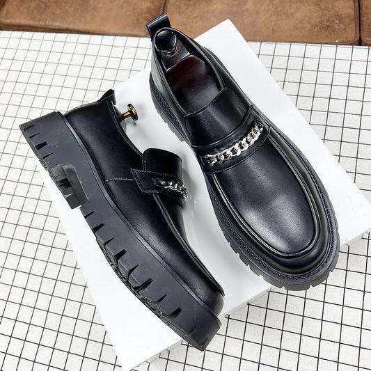 Black Hairstylist Korean Style British Casual Slip-On Shoes
