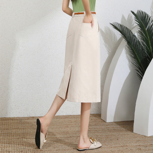 Line Temperament Women's Professional Midi Skirt