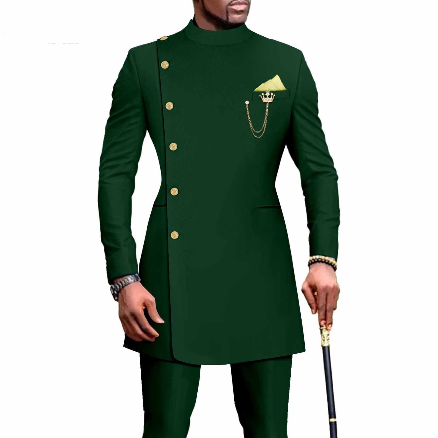 African Men's Leisure Chain Two-piece Set