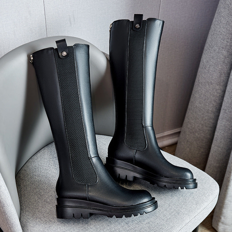 Women's Plus Size Spring And Autumn Show Thin Chimney Boots Women