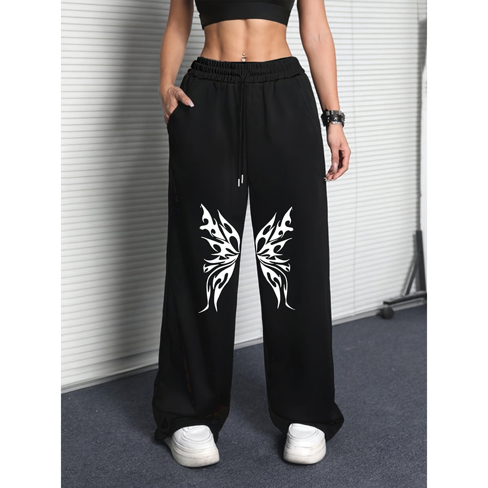 Womens Casual Loose-fitting Straight-legVersatile Long Pants