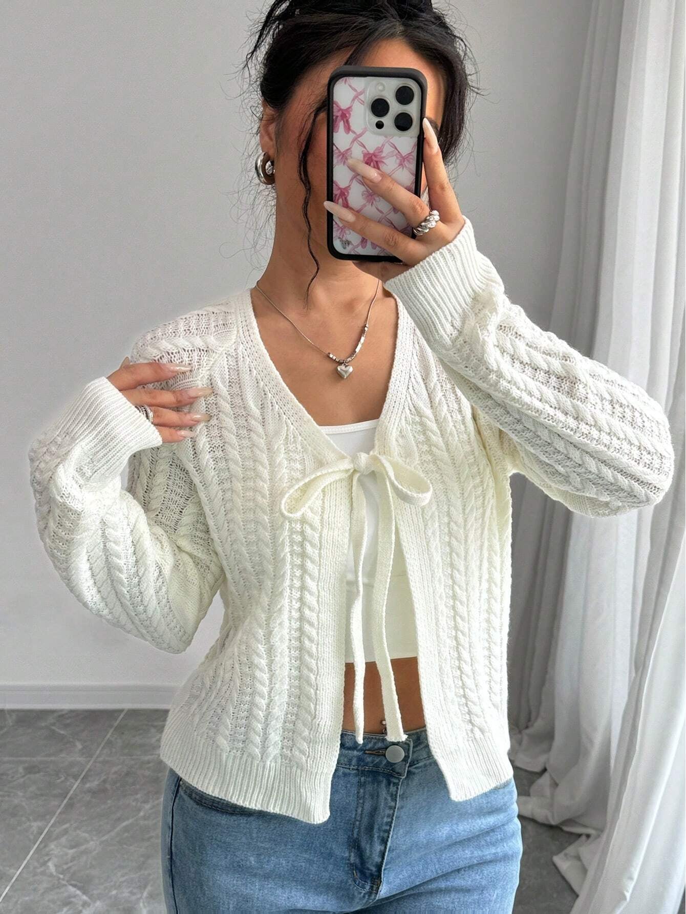 Long Sleeved Knitted Sweater For Women