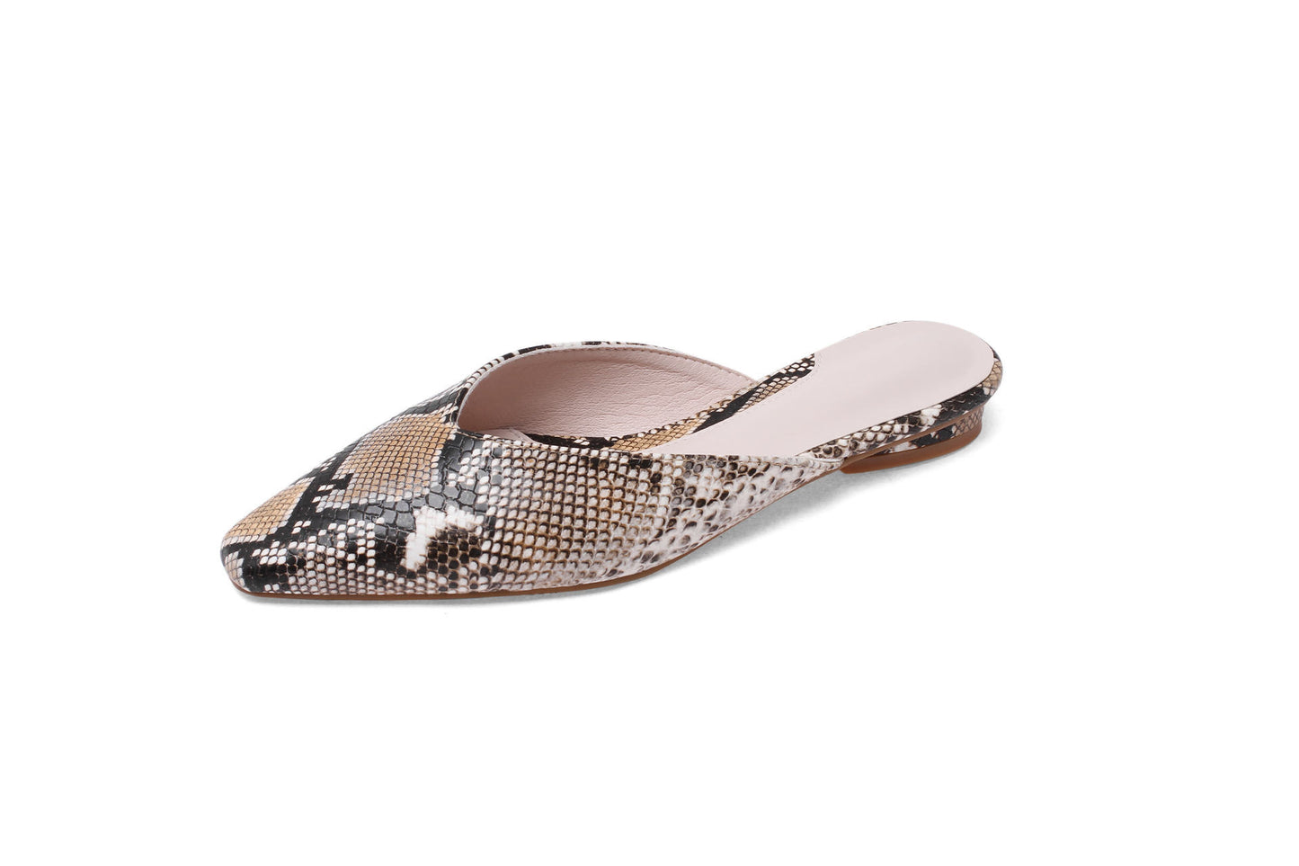 Summer New Snake Pattern Simple And Versatile Flat-heeled Muller Sandals And Slippers