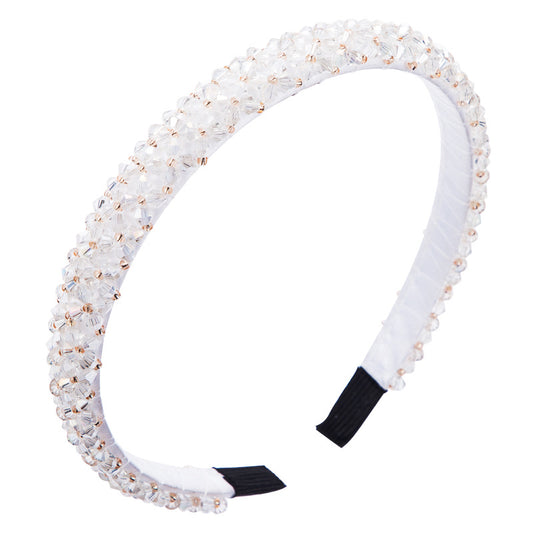 Fishing Line Beaded Fine-edge Fabric Hair Band Women