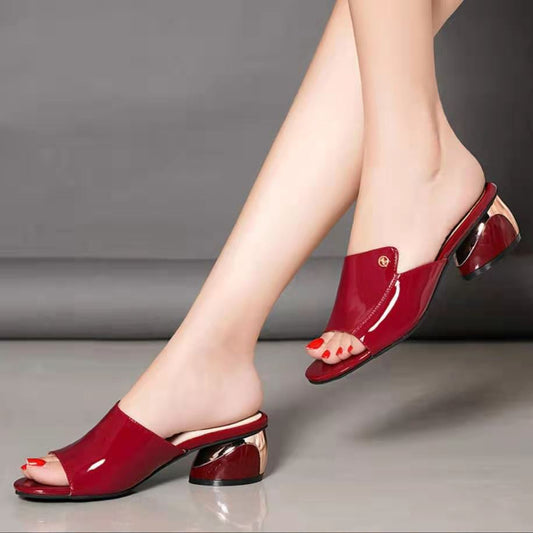Temperament Casual Fashion Wear Trendy Lazy Half Slippers