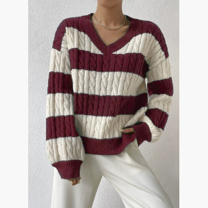 Women's Knitted Sweater Lazy Loose All-matching Top