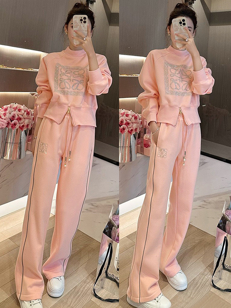 Design Sense Half-zip Sweatshirt Two-piece Jacket Women