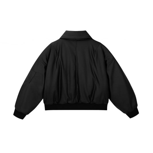 Autumn And Winter Leather Bread Embroidered Warm Men's Cotton Clothing