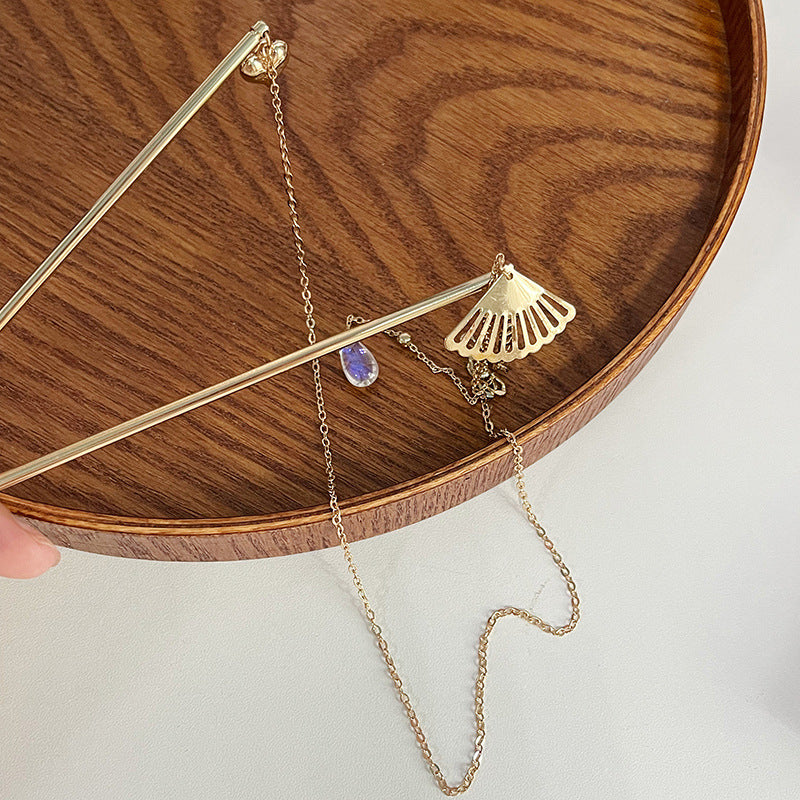 2-piece Double Hairpin Fan Tassel