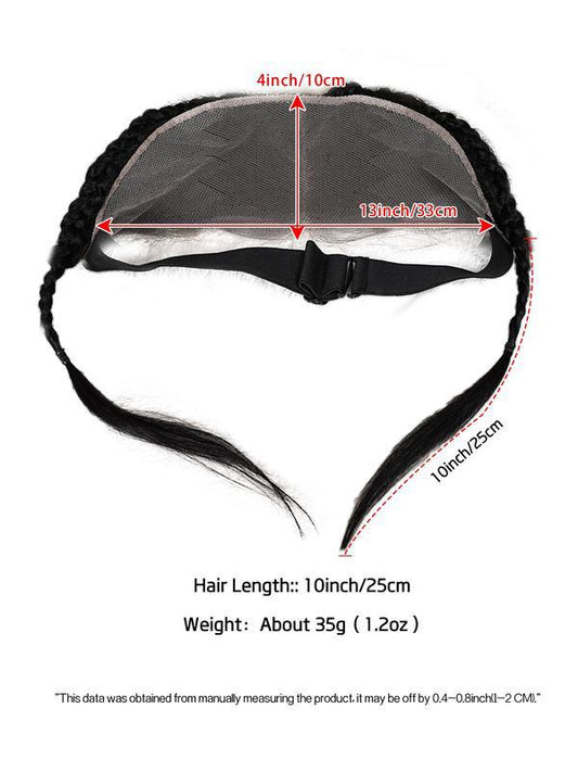 10 Inch Human Hair Lace Frontal Pre Braided Wig Glues