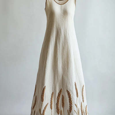Plus-size Womens Loose Versatile Dress With A Creative Design