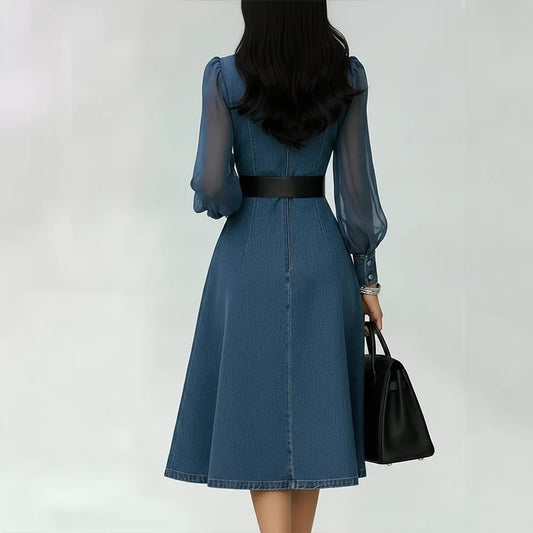 Korean Casual Spring Women's Denim Dress