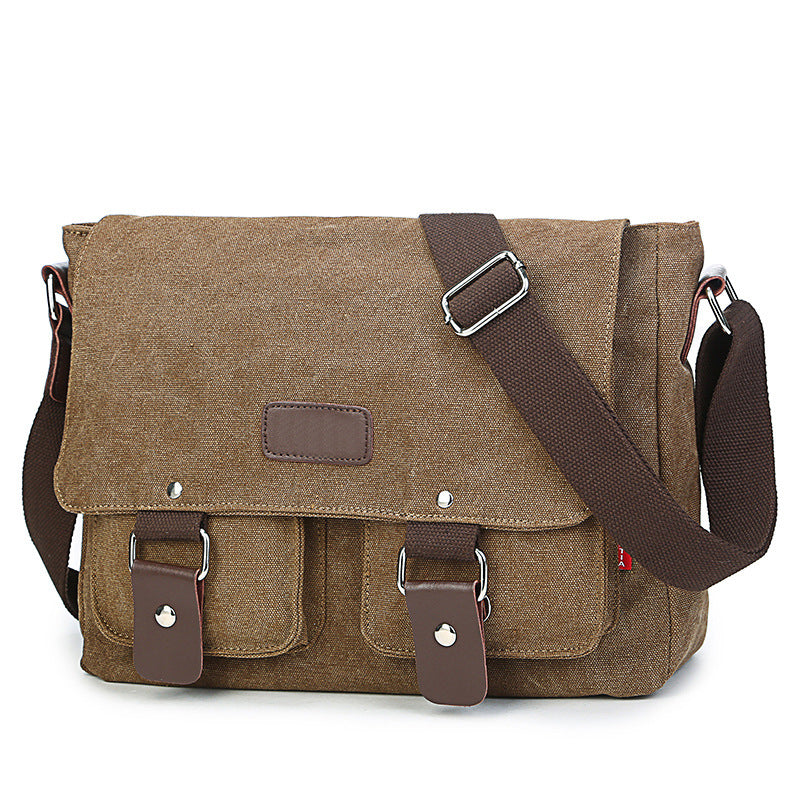 Solid Color Canvas Shoulder Bag Fashion Sport