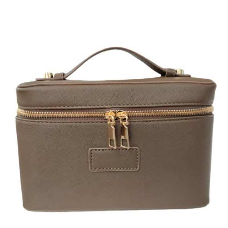 Luxury Solid Color High-capacity PU Leather Portable