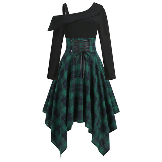 Irregular Long-sleeve Dress For Women