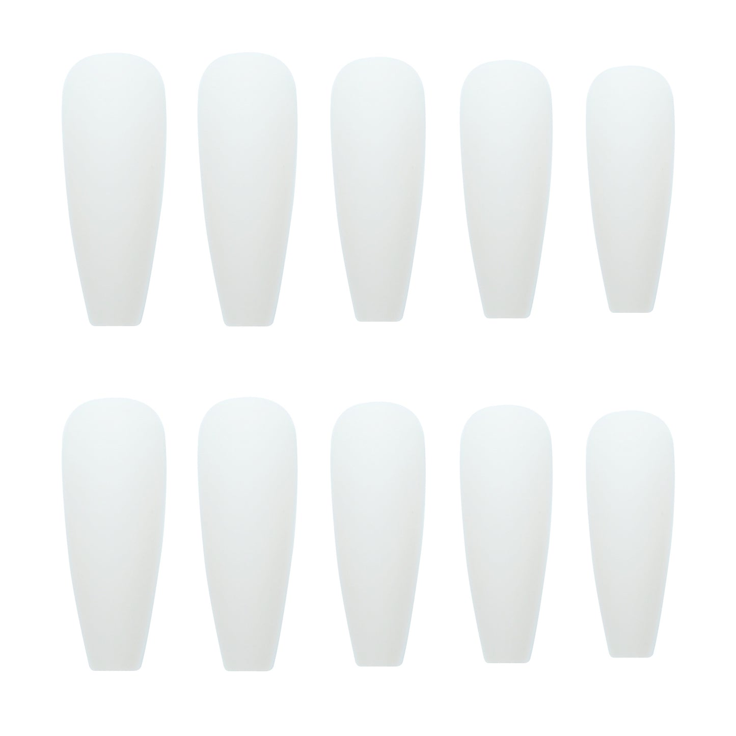 White Long T Grinding Fake Nail Tip Wear