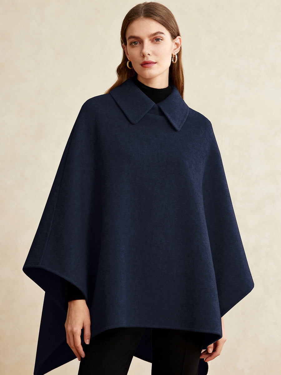 Long Woolen Cape Coat That Flatters Your Figure And Creates A Slimming Elegant Look