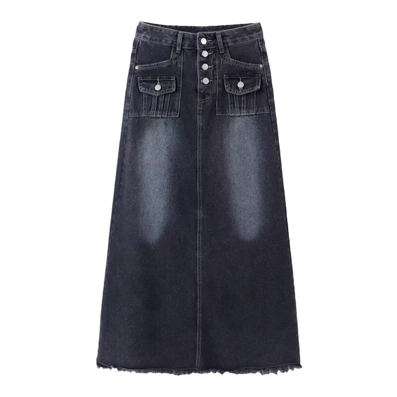 Retro Design Niche A Line Dress Skirt Autumn