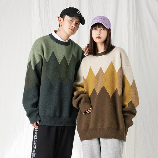 Herresweater Retro Etnisk Par All-Match