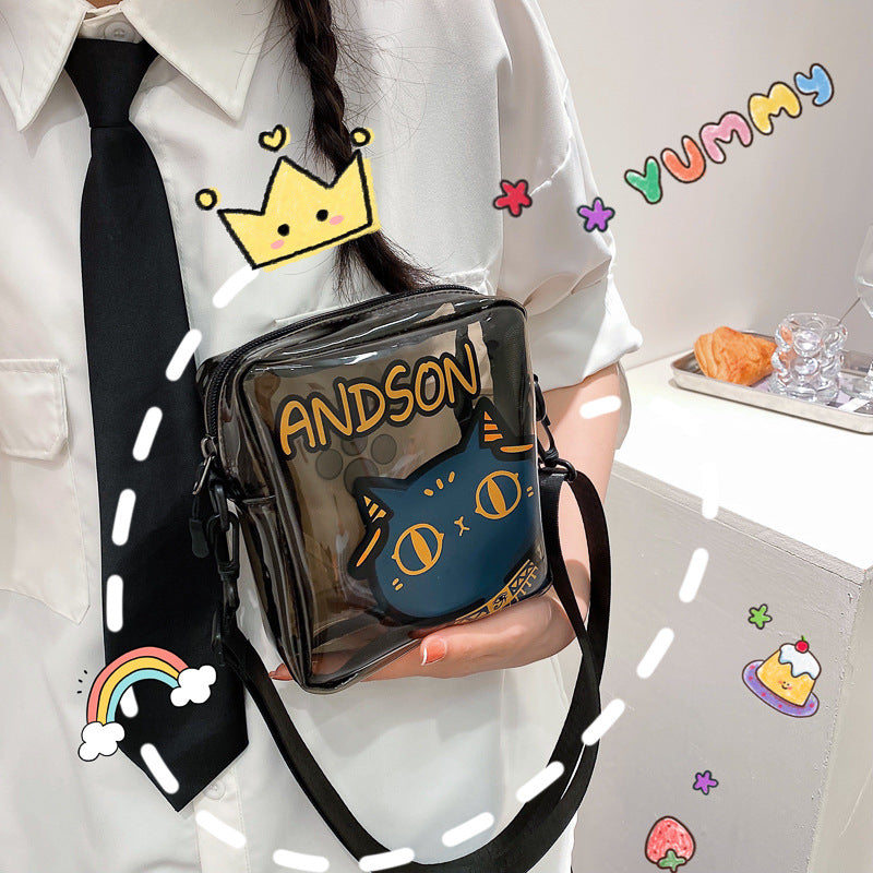 One-shoulder PVC Simple Trendy Crossbody Transparent Shoulder Bag