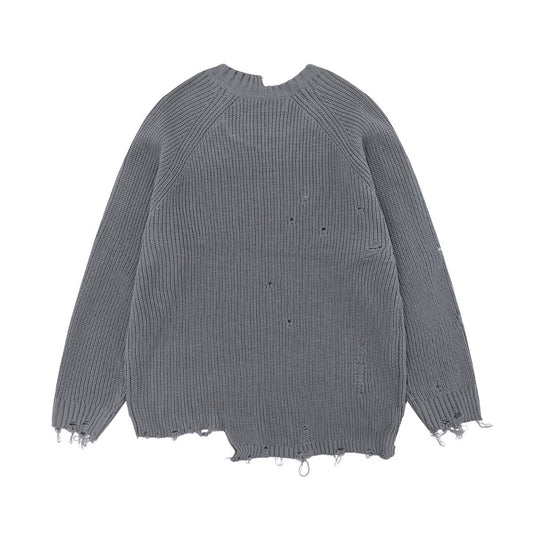Lazy Ripped Sweater Men's Loose