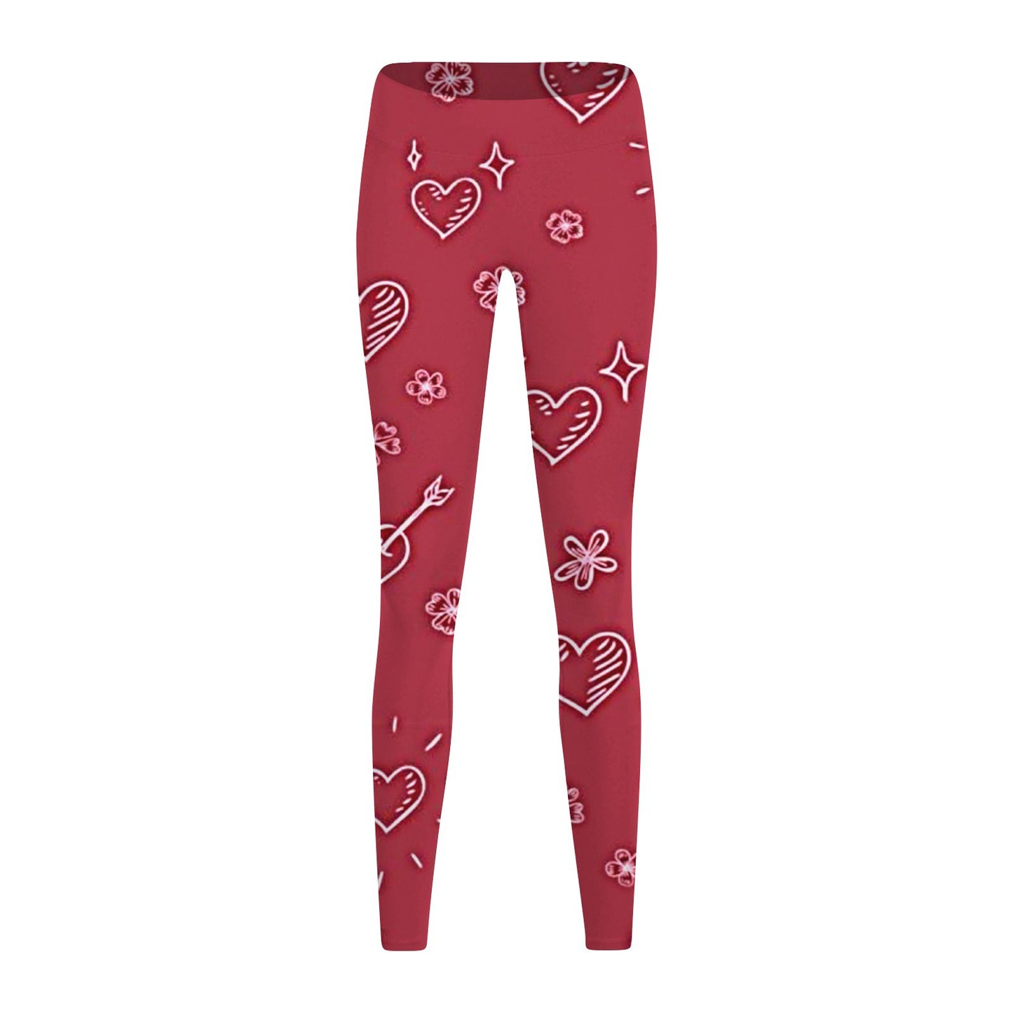 Tynde damebukser med højt taljet print og leggings