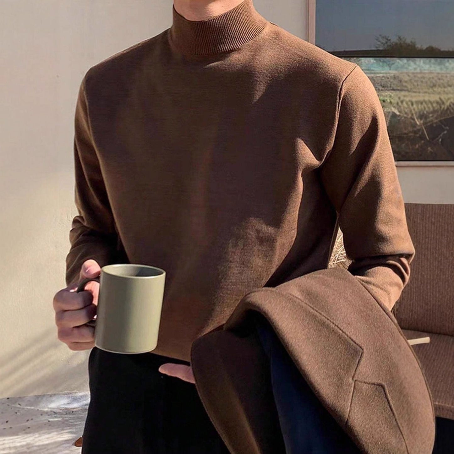 Sweater Commuter Daily Turtleneck Slim Fit All-matching Warm Bottoming Sweater