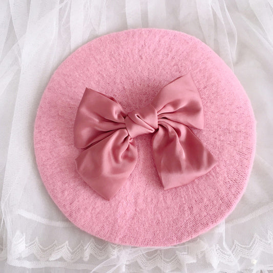 Women's Fashion Big Bow Wool Beret