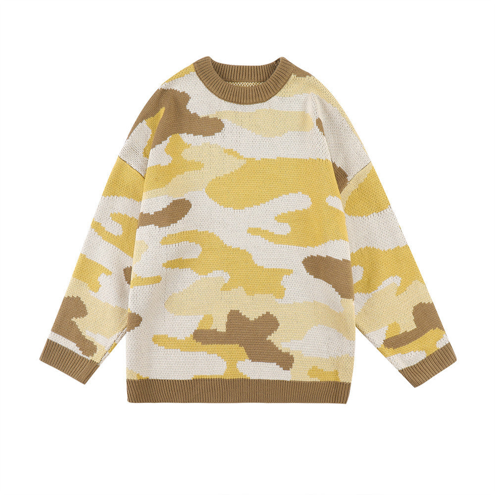 European And American Tide Brand Loose Long-sleeved Pullover Sweater