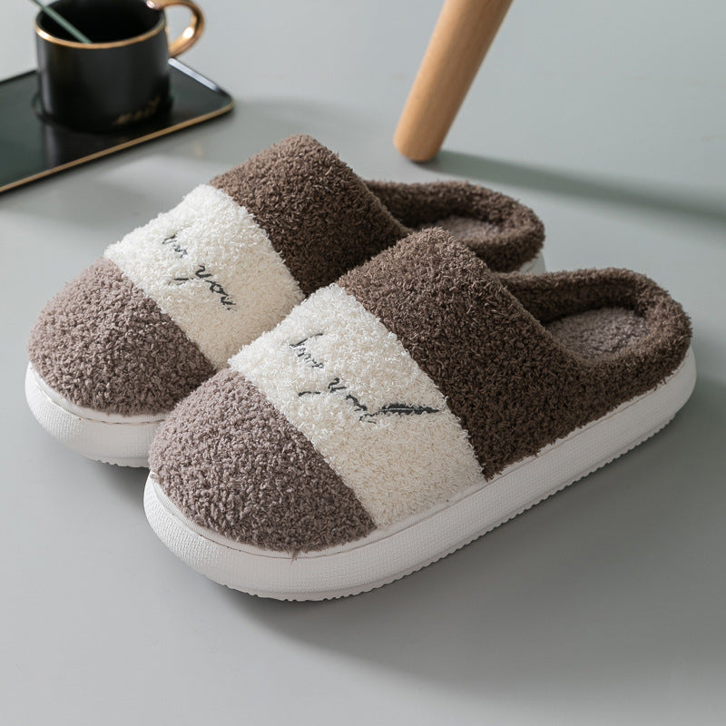 Thick Sole Home Indoor Warm Ladies Slippers