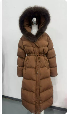 Womens Stylish Warm Coat With A Fur Collar