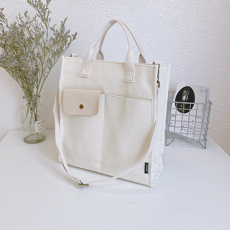 Hand-held One-shoulder Canvas Tote Bag