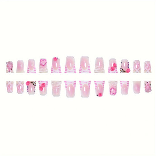 Women's Diamond In The Debris Flower Nail Art