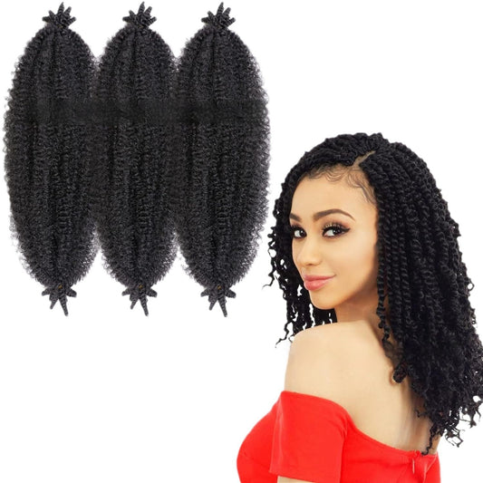 Paryk Hæklet Hår Elastisk Afro Twist Hår Kemisk Fiber Paryk Dreadlocks