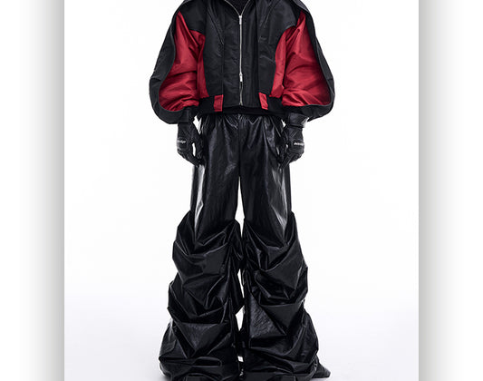 Profile Structure Splicing Quilted Short Hood Shell Jacket