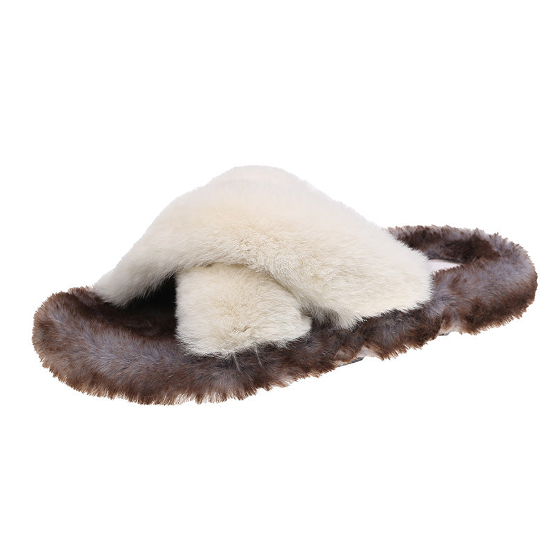 Design Sense Of Niche Flat Versatile Casual Mao Slippers