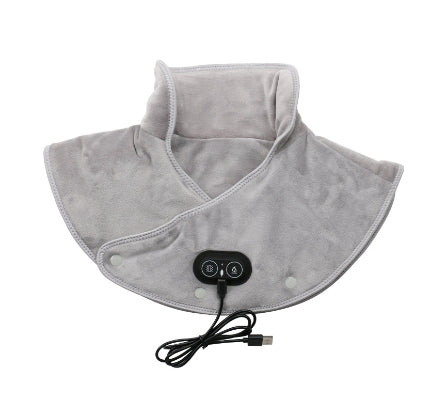 Vibration Massage Thermal Electric Heating Shawl Shoulder Pad Cervical Carbon Fiber