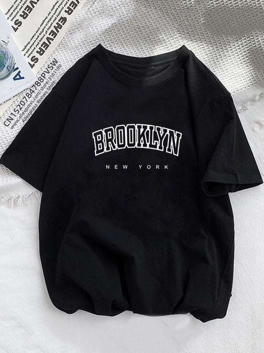 Printed Men's Letter Short Sleeves