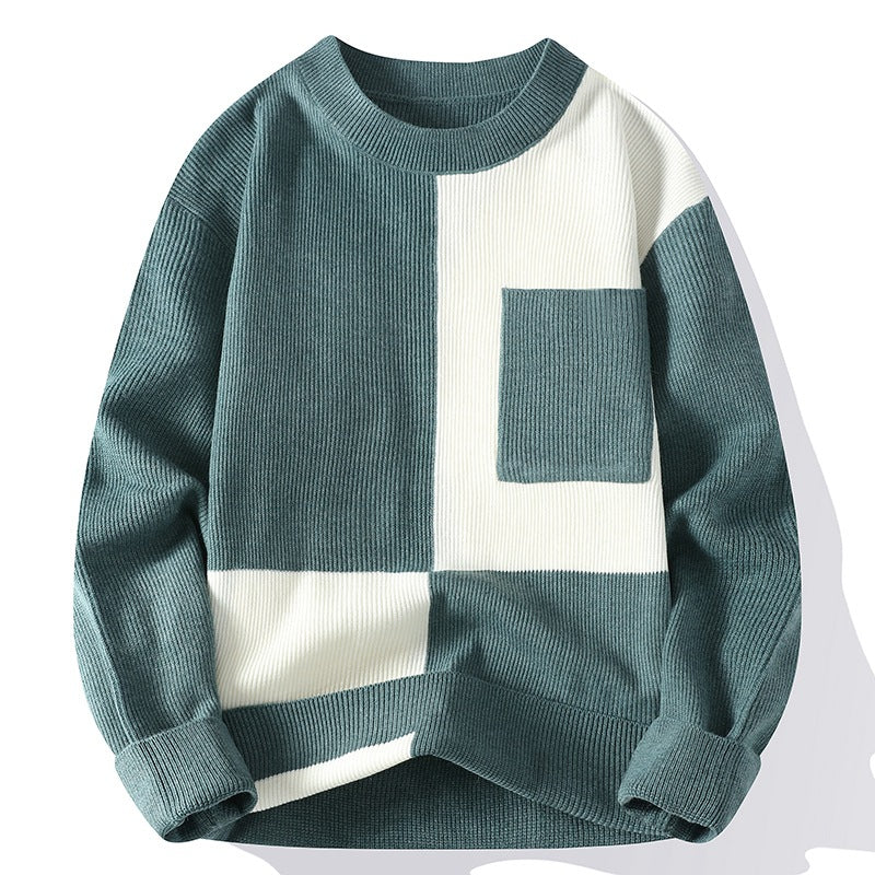 Men's Pullover Round Neck Warm Sweater