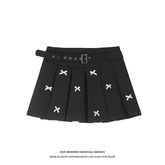 Women's Versatile College Style Bow Skirt