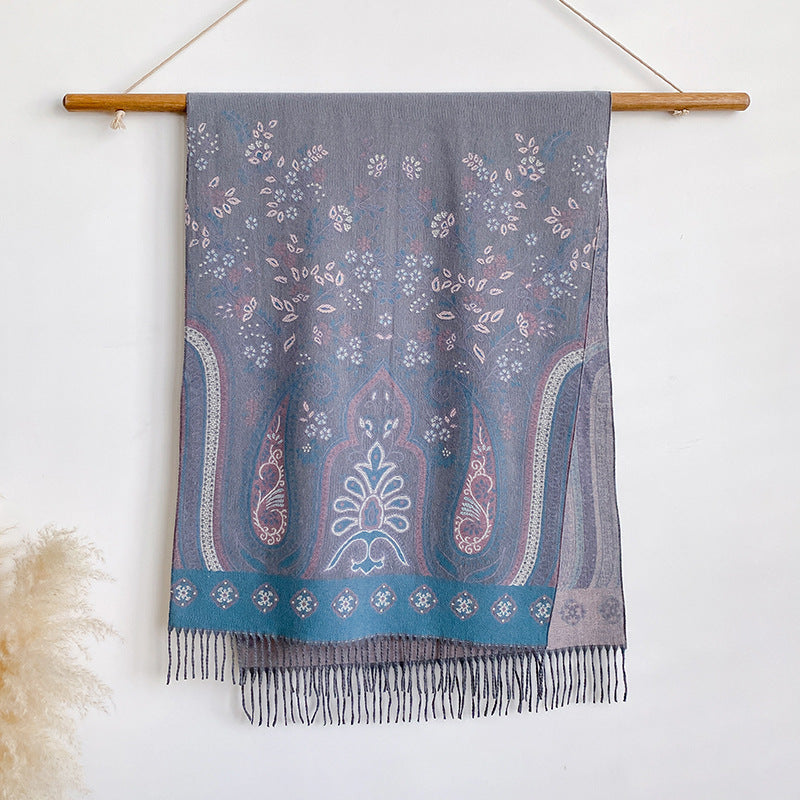 Ethnic-style Cashew Flower Shawl Scarf