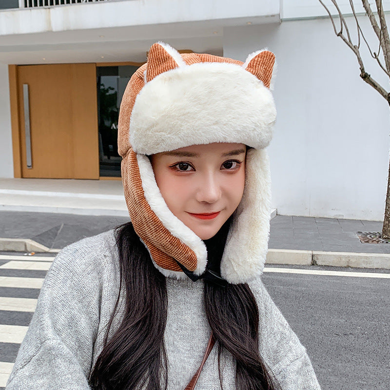 Cat Ears Korean Style Cute Autumn And Winter Warm Hat