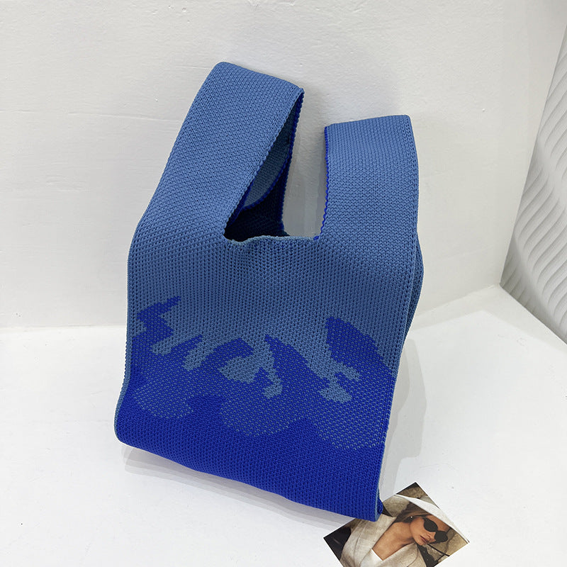 Knitted Colorful Knit Bucket Bag Handle
