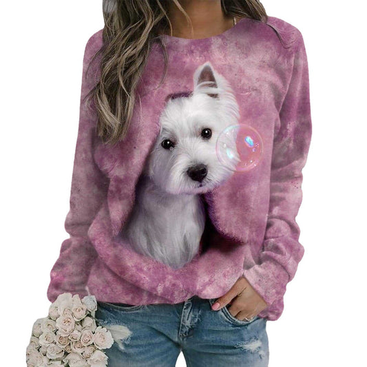 3D Round Neck Fashionable Sweater For Women