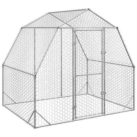 Chicken Coop 2.5x2x2.25 m Galvanized Chicken Coop with