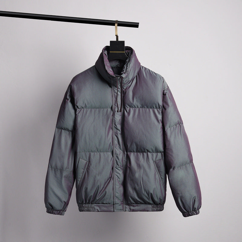 Loose Colorful Reflective Padded Jacket Thick Bread