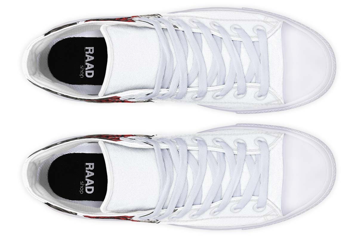Printed Couple High-top Canvas Shoes