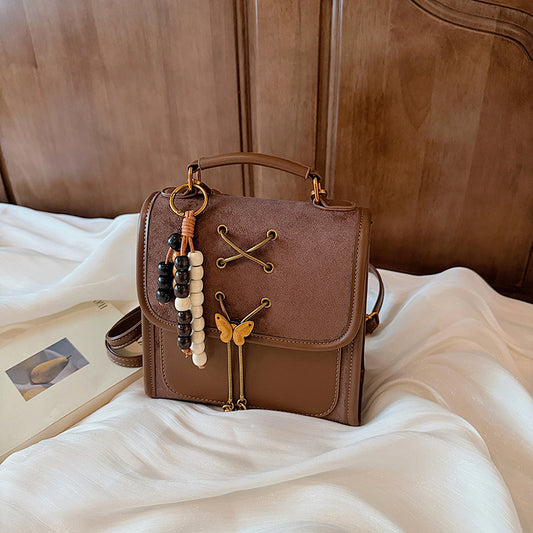 Textured Crossbody Commuter Backpack For Students