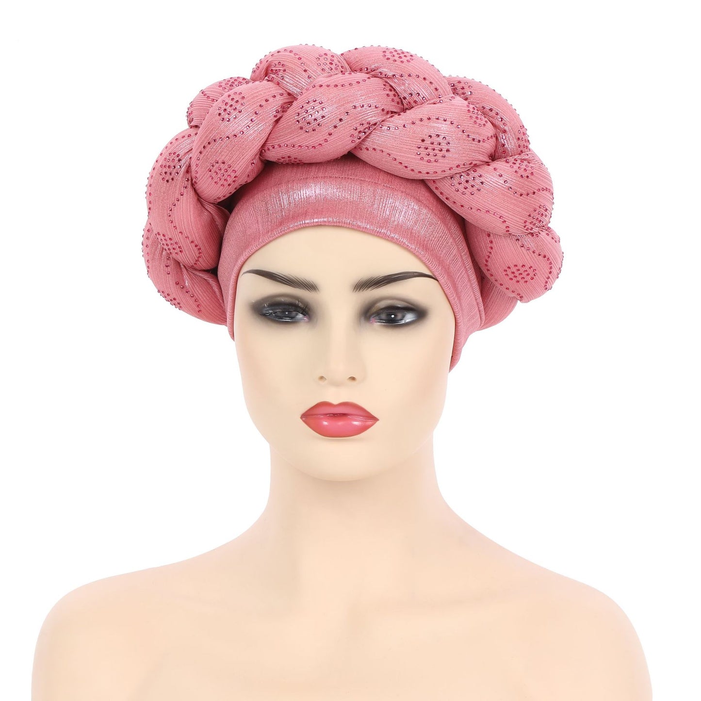 Beauty Strip Hot Drill Thick Braid Hat